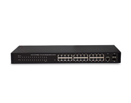 24 port 10/100mbps+2g combo managed ethernet switch