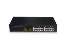 16 port 10/100mbps web smart ethernet switch