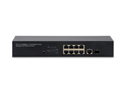 8port 100m +1port gigabit combo web smart ethernet poe switch