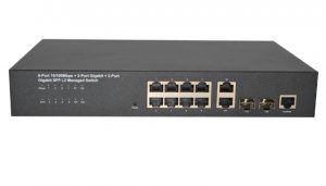  8-port 10/100mbps + 2-port gigabit + 2-port gigabit sfp l2 m